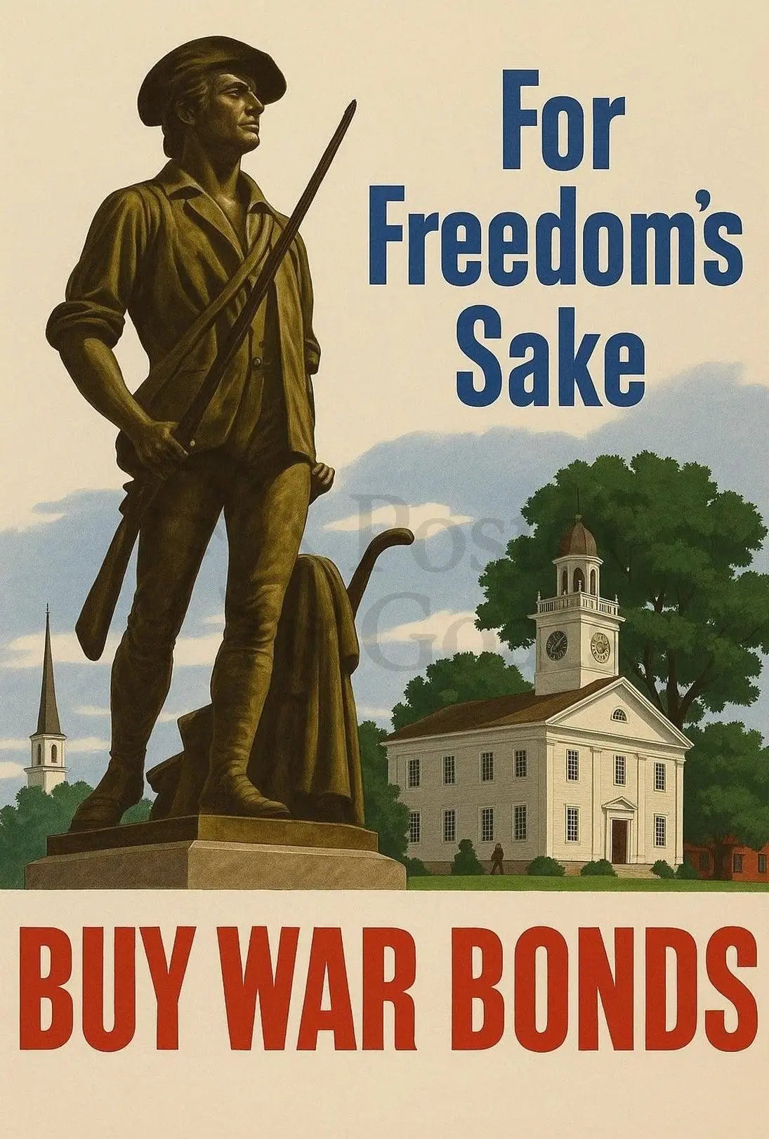 Colonial Soldier War Bonds Historical Propaganda Poster PosterGoat