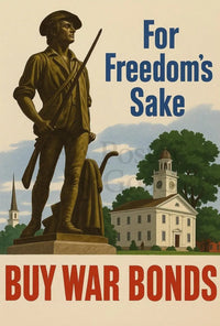 Colonial Soldier War Bonds Historical Propaganda Poster PosterGoat