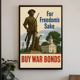 Colonial Soldier War Bonds Historical Propaganda Poster PosterGoat
