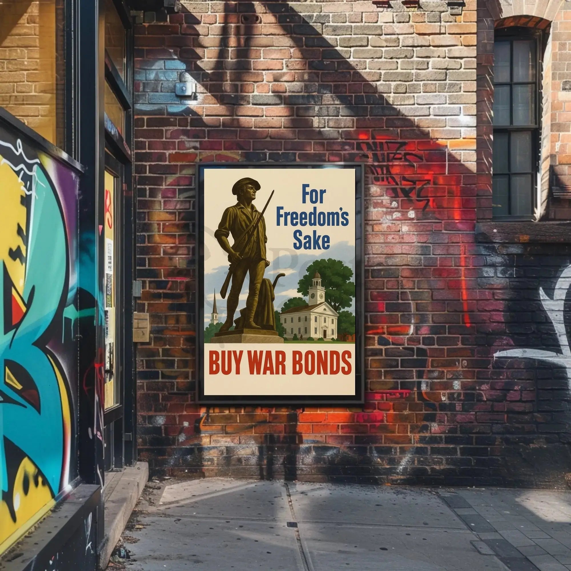Colonial Soldier War Bonds Historical Propaganda Poster PosterGoat