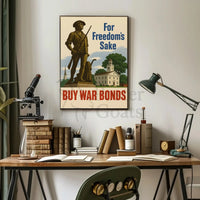 Colonial Soldier War Bonds Historical Propaganda Poster PosterGoat