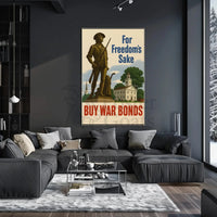 Colonial Soldier War Bonds Historical Propaganda Poster PosterGoat
