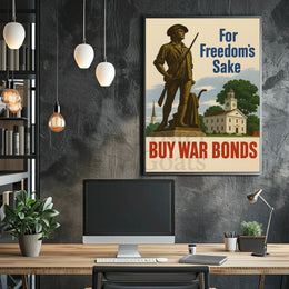 Colonial Soldier War Bonds Historical Propaganda Poster PosterGoat