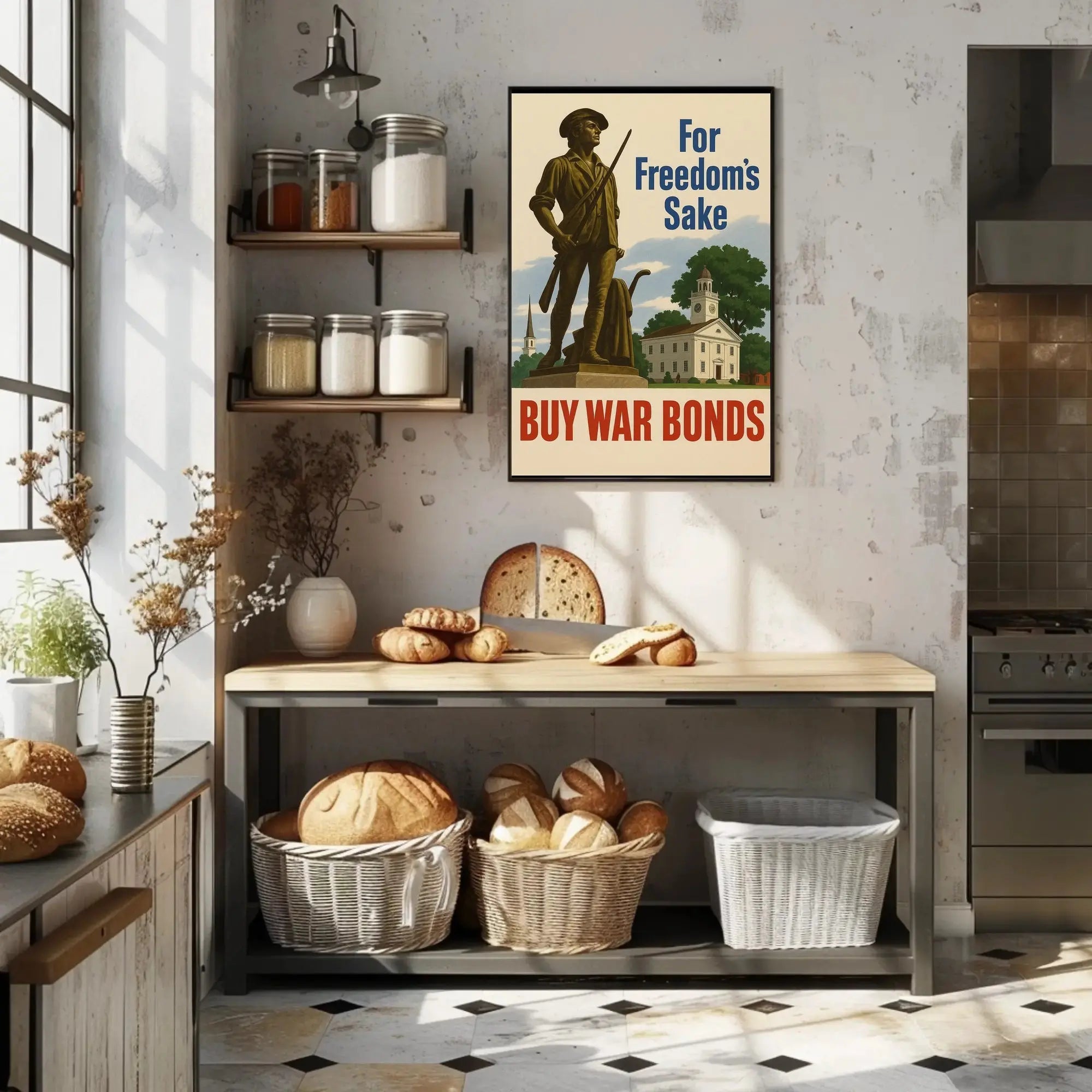 Colonial Soldier War Bonds Historical Propaganda Poster PosterGoat