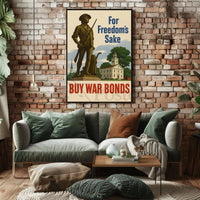 Colonial Soldier War Bonds Historical Propaganda Poster PosterGoat
