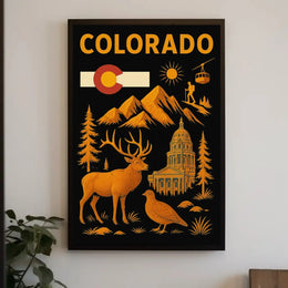 Colorado Adventure Awaits Retro Travel Poster PosterGoat