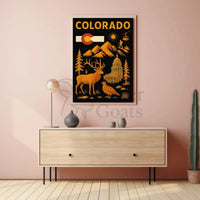 Colorado Adventure Awaits Retro Travel Poster PosterGoat