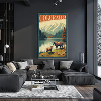 Colorado Bison Wilderness Adventure Travel Poster PosterGoat