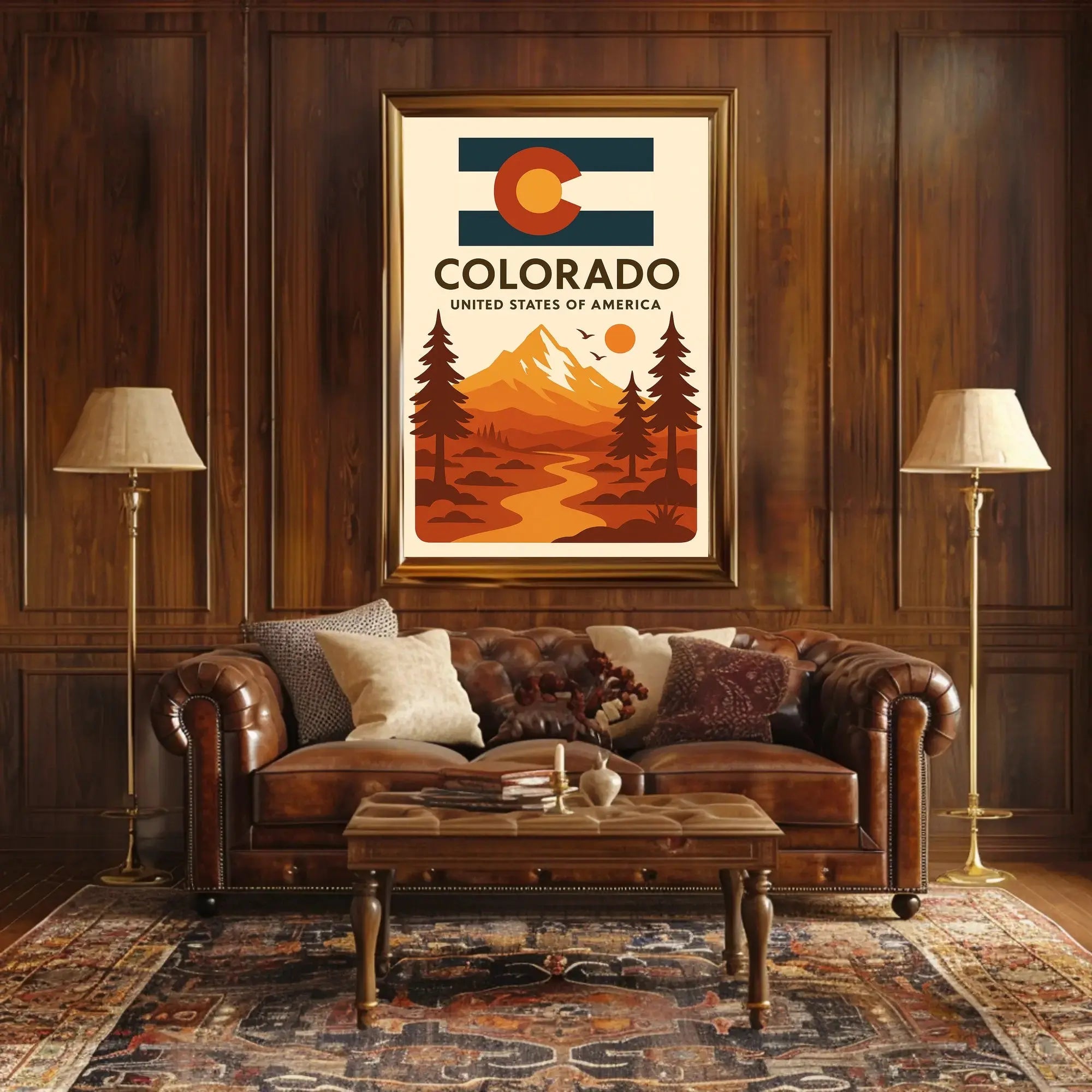 Colorado Mountain Adventure Retro Travel Poster PosterGoat