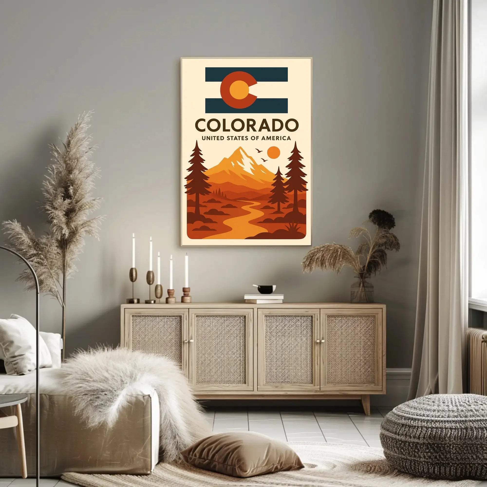 Colorado Mountain Adventure Retro Travel Poster PosterGoat