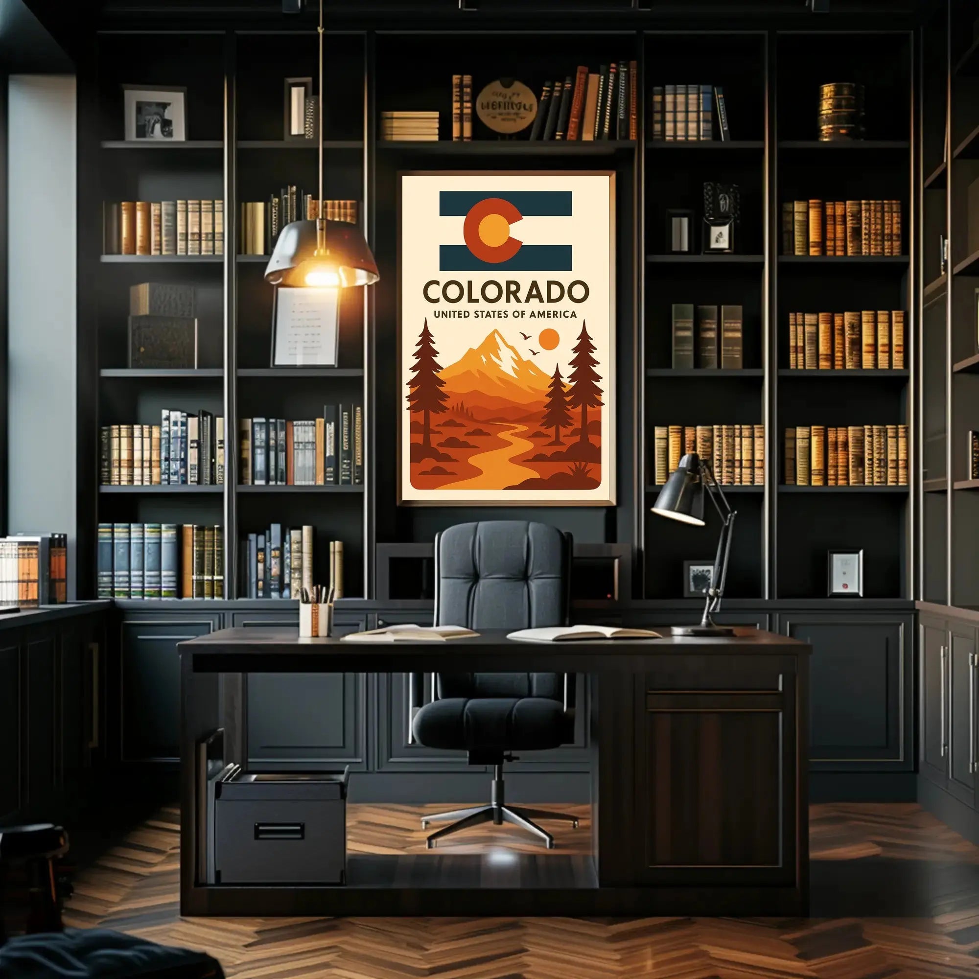 Colorado Mountain Adventure Retro Travel Poster PosterGoat
