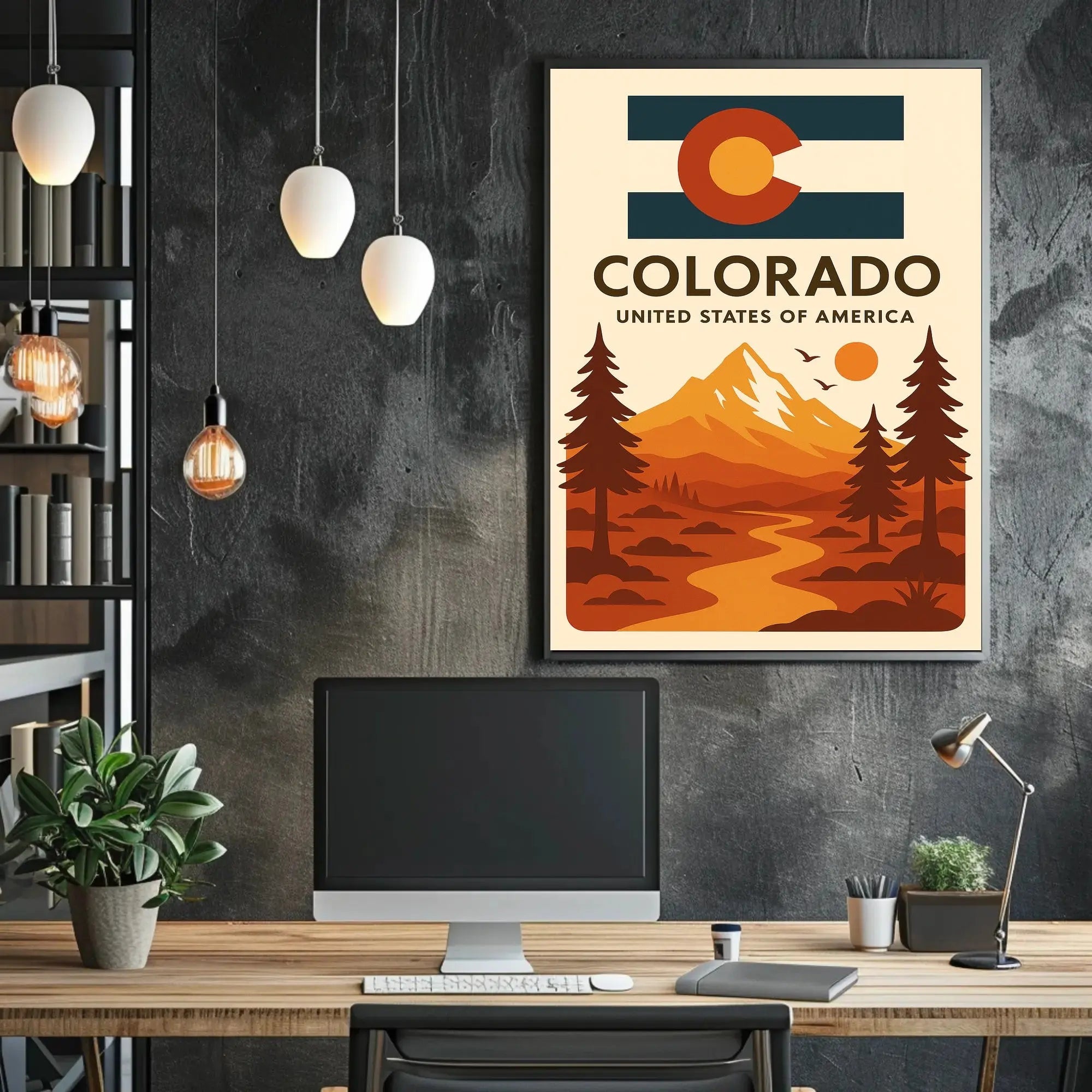 Colorado Mountain Adventure Retro Travel Poster PosterGoat
