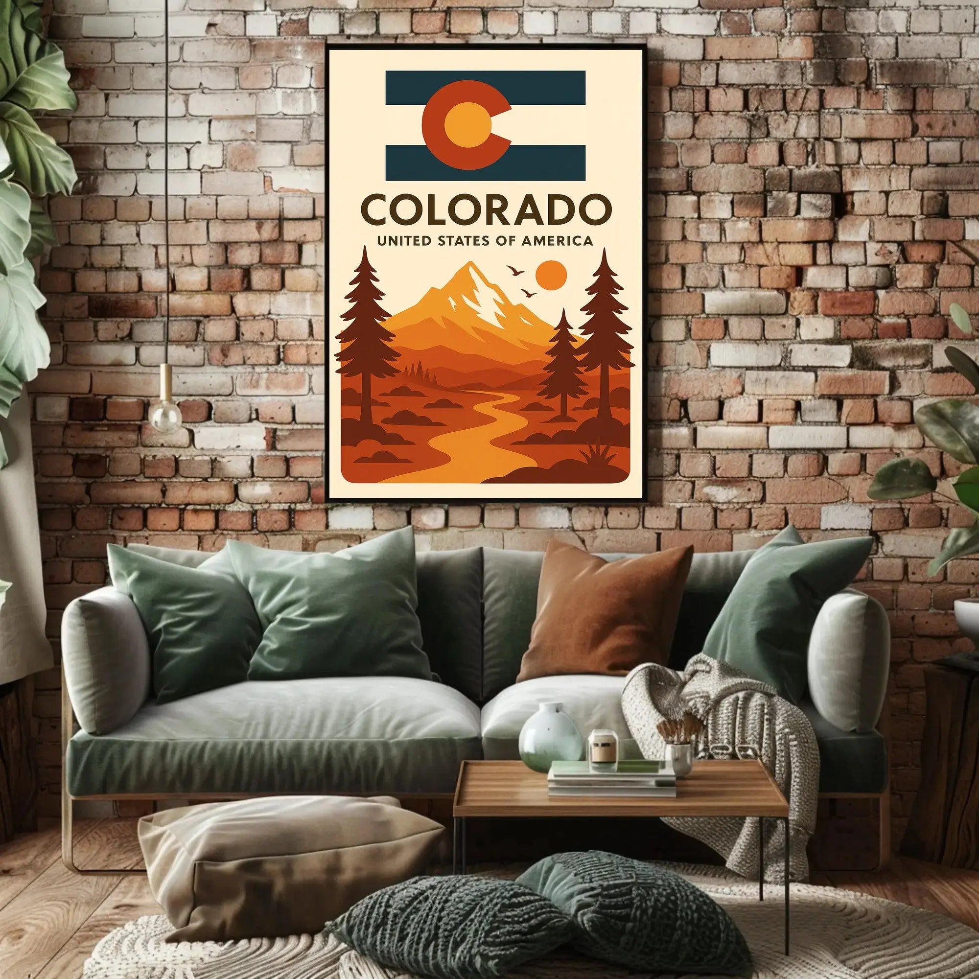 Colorado Mountain Adventure Retro Travel Poster PosterGoat