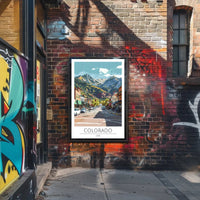 Colorado Mountain Town Scenic Vista Travel Poster PosterGoat