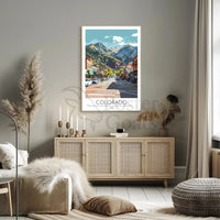 Colorado Mountain Town Scenic Vista Travel Poster PosterGoat