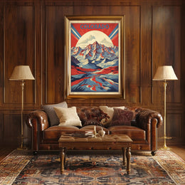 Colorado Rocky Mountains Retro Travel Poster PosterGoat