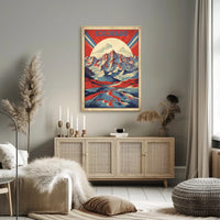 Colorado Rocky Mountains Retro Travel Poster PosterGoat