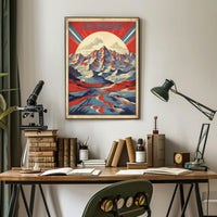 Colorado Rocky Mountains Retro Travel Poster PosterGoat