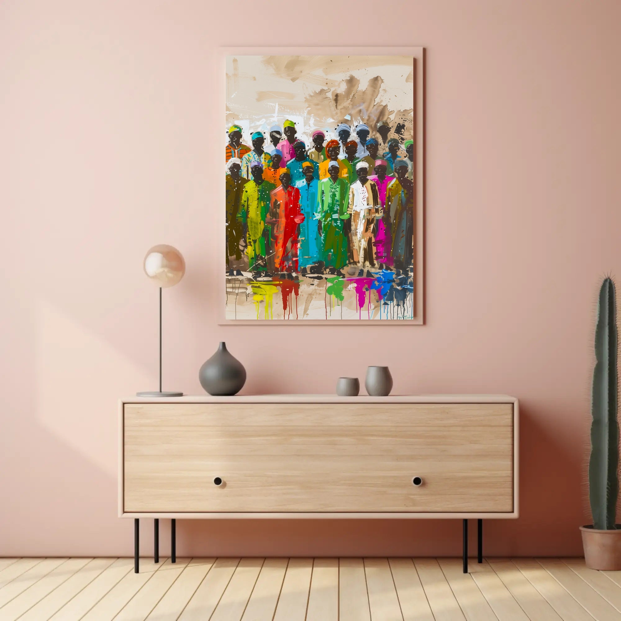 Colorful Abstract Human Figures Poster Celebrates Unity and Diversity PosterGoat