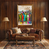 Colorful Abstract Human Figures Poster Celebrates Unity and Diversity PosterGoat