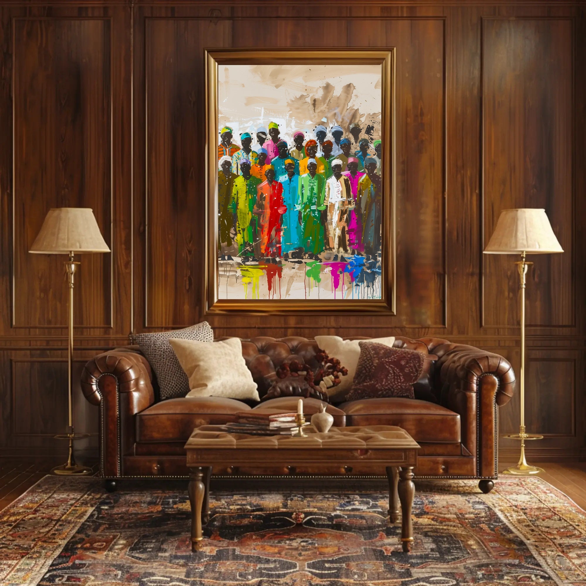 Colorful Abstract Human Figures Poster Celebrates Unity and Diversity PosterGoat