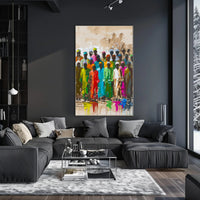Colorful Abstract Human Figures Poster Celebrates Unity and Diversity PosterGoat
