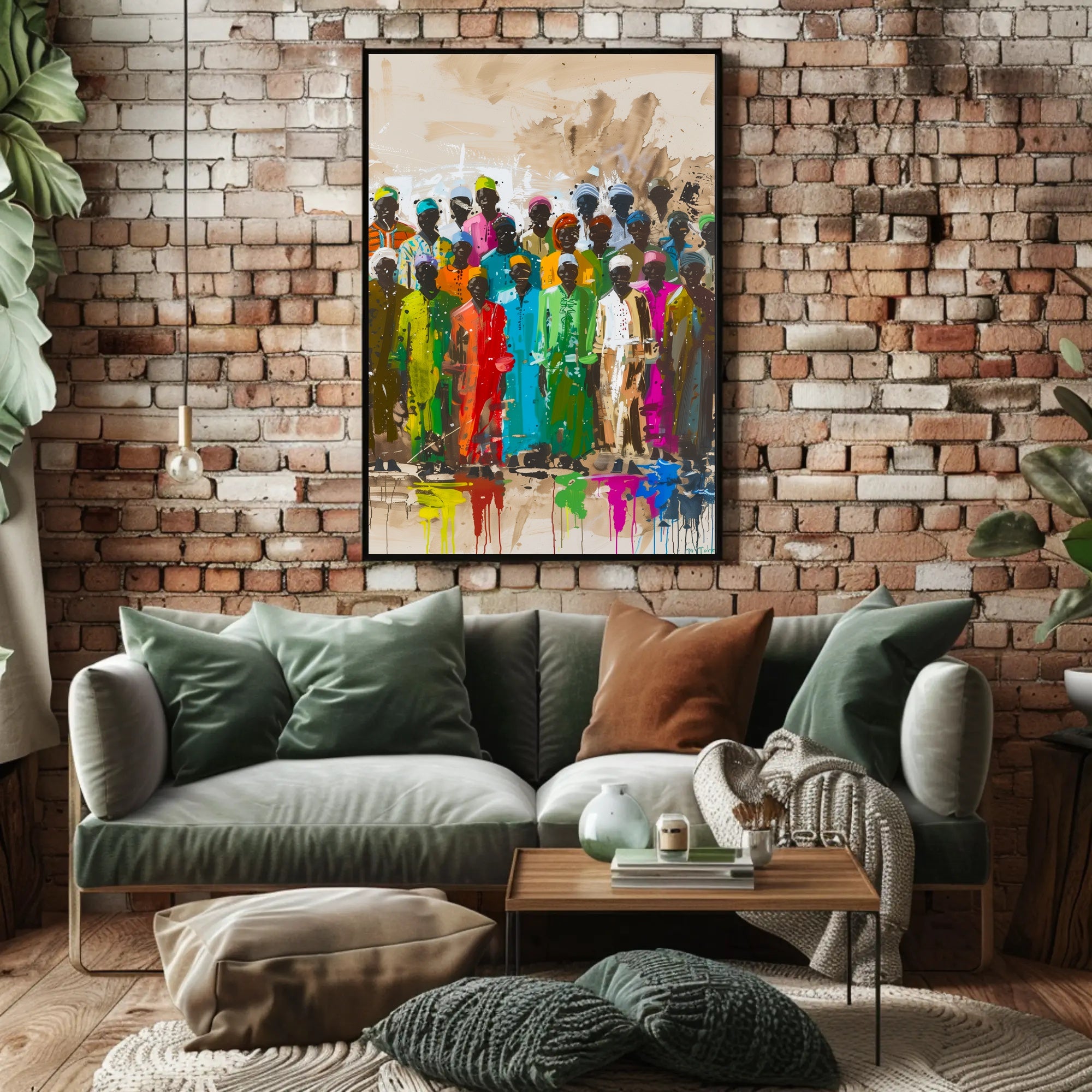 Colorful Abstract Human Figures Poster Celebrates Unity and Diversity PosterGoat