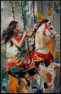 Colorful Carousel Delight: Abstract or Artistic Poster PosterGoat