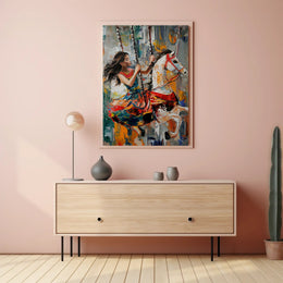 Colorful Carousel Delight: Abstract or Artistic Poster PosterGoat