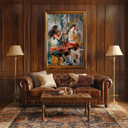 Colorful Carousel Delight: Abstract or Artistic Poster PosterGoat