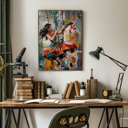 Colorful Carousel Delight: Abstract or Artistic Poster PosterGoat