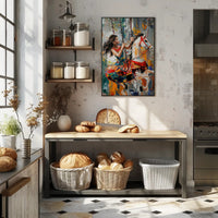 Colorful Carousel Delight: Abstract or Artistic Poster PosterGoat