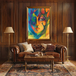 Colorful Fusion of Nature and Humanity Abstract or Artistic Poster PosterGoat