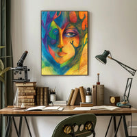 Colorful Fusion of Nature and Humanity Abstract or Artistic Poster PosterGoat