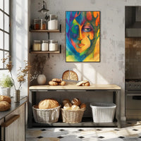 Colorful Fusion of Nature and Humanity Abstract or Artistic Poster PosterGoat
