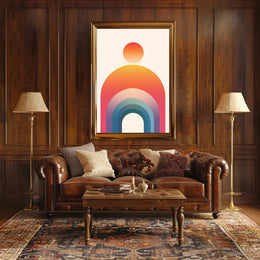 Colorful Geometric Harmony Abstract or Artistic Poster PosterGoat