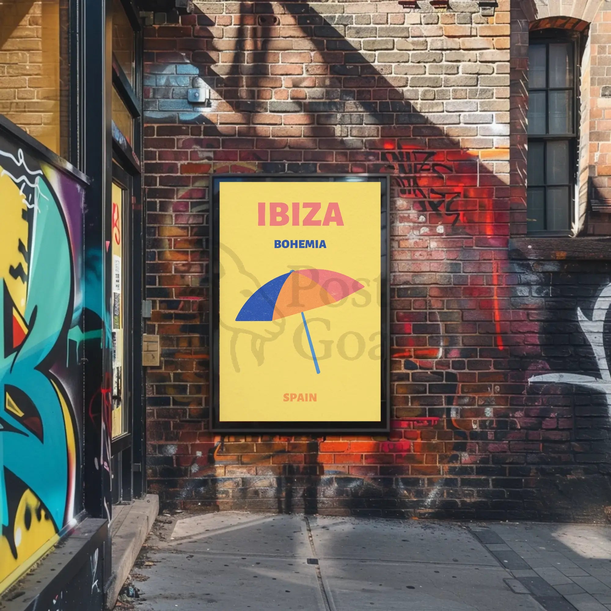 Colorful Ibiza Beach Vibes Summer Travel Poster PosterGoat