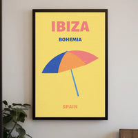 Colorful Ibiza Beach Vibes Summer Travel Poster PosterGoat