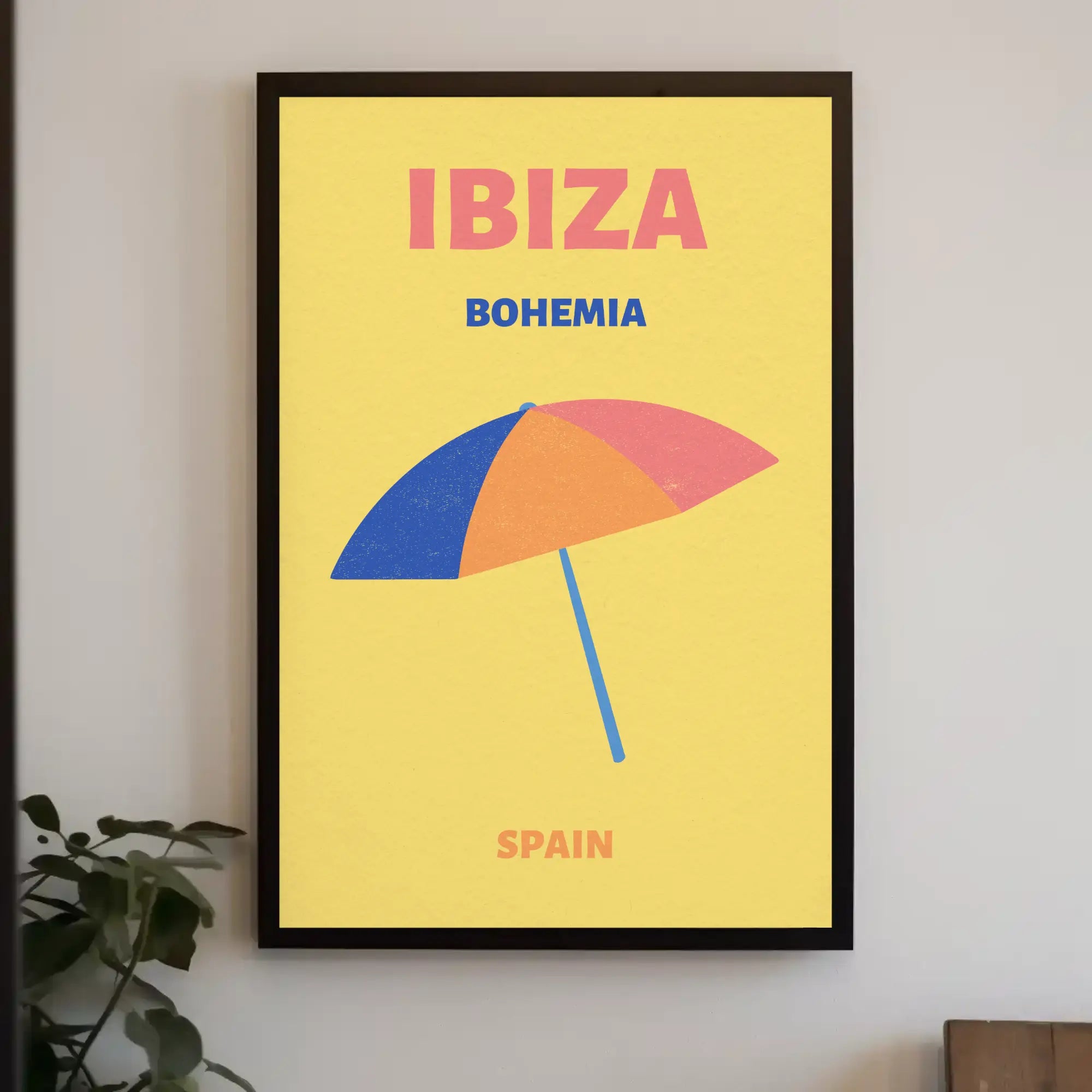 Colorful Ibiza Beach Vibes Summer Travel Poster PosterGoat
