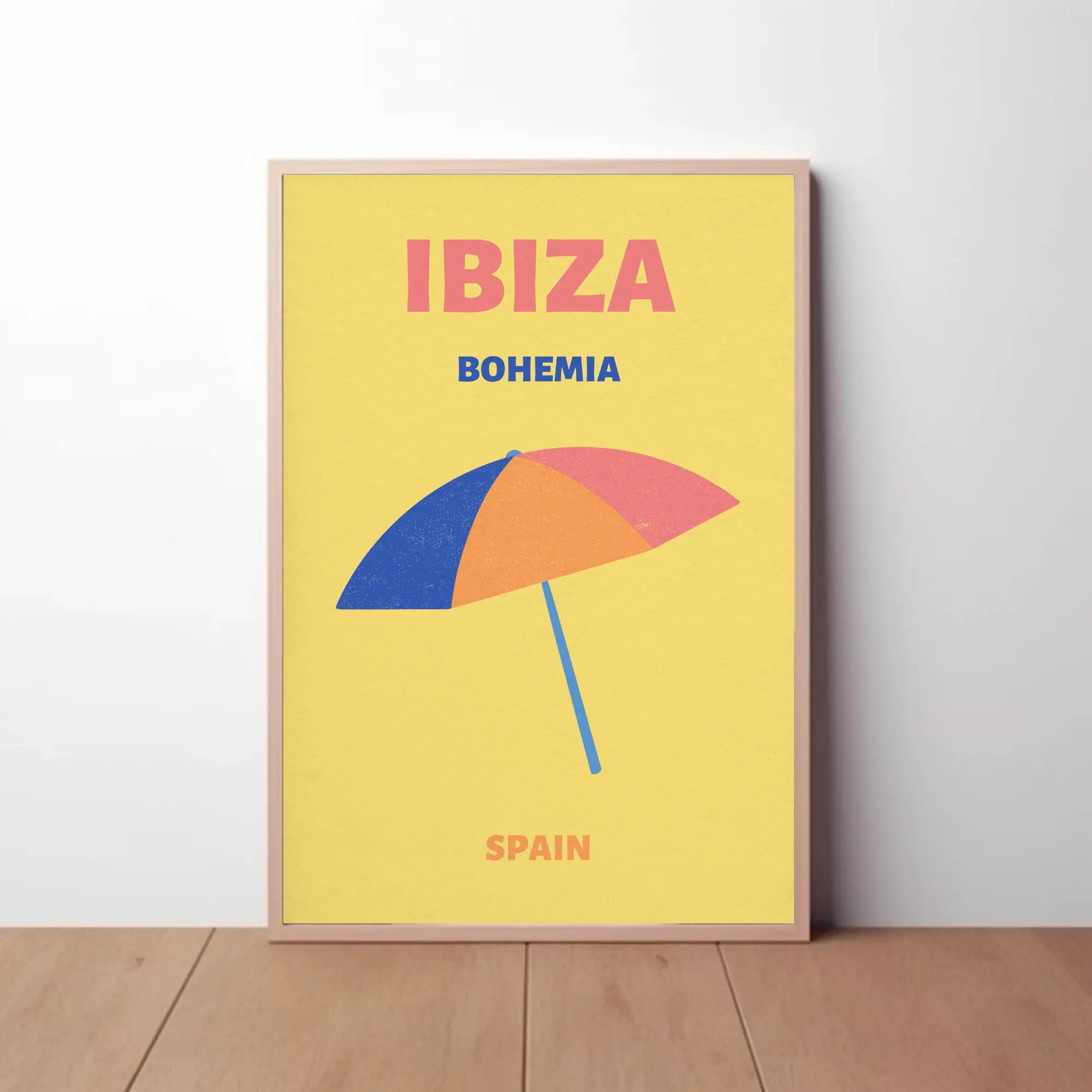 Colorful Ibiza Beach Vibes Summer Travel Poster PosterGoat