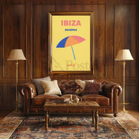 Colorful Ibiza Beach Vibes Summer Travel Poster PosterGoat
