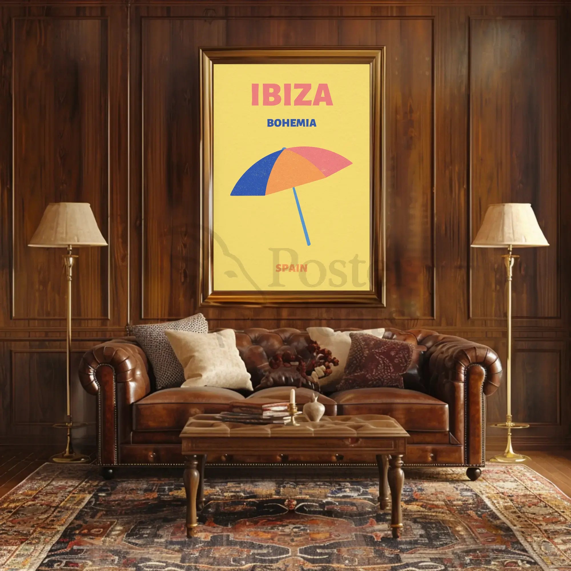 Colorful Ibiza Beach Vibes Summer Travel Poster PosterGoat