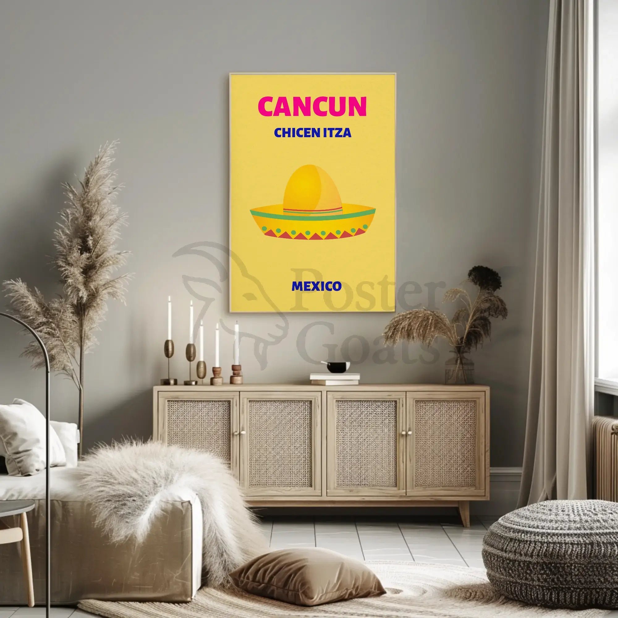 Colorful Mexican Getaway Travel Poster PosterGoat