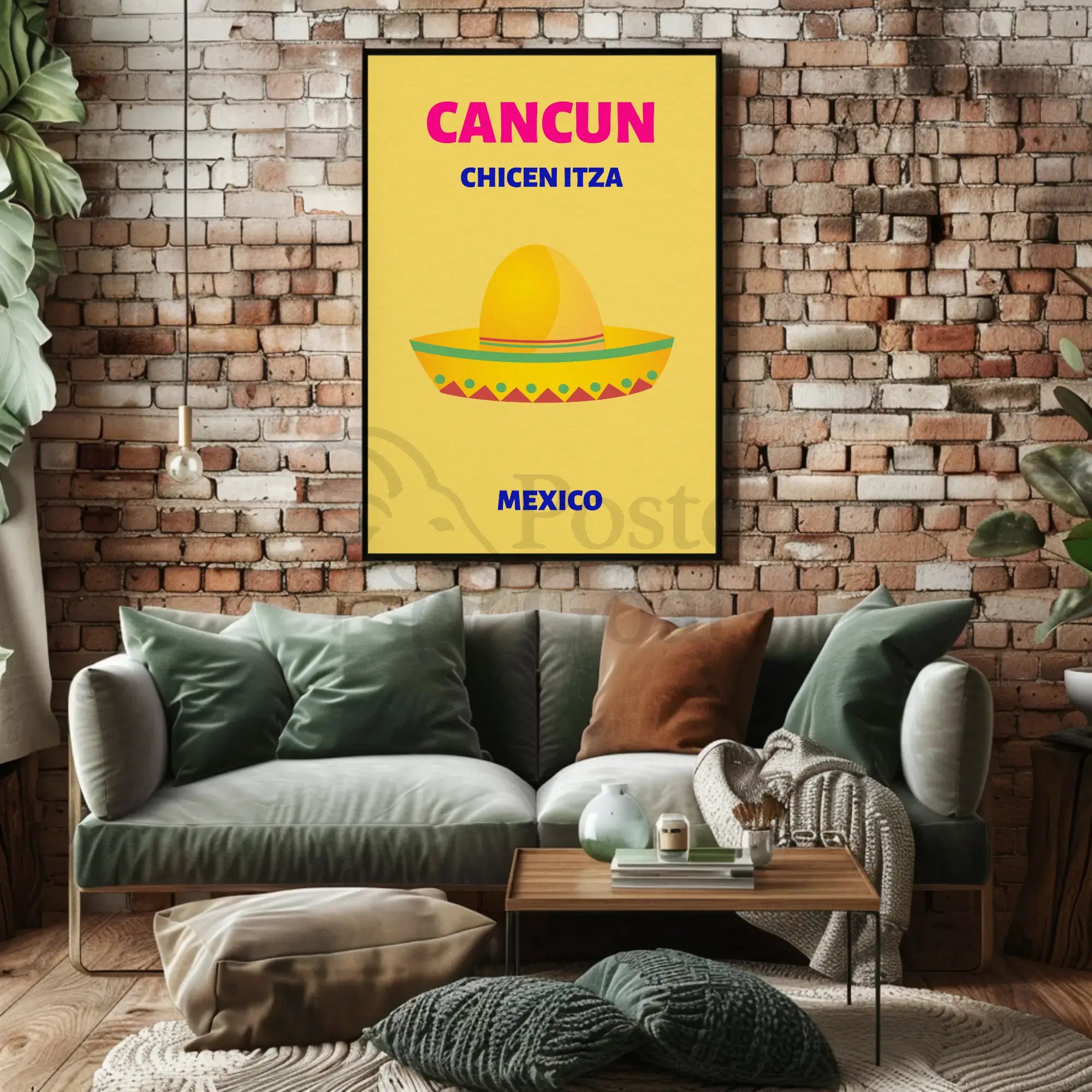 Colorful Mexican Getaway Travel Poster PosterGoat