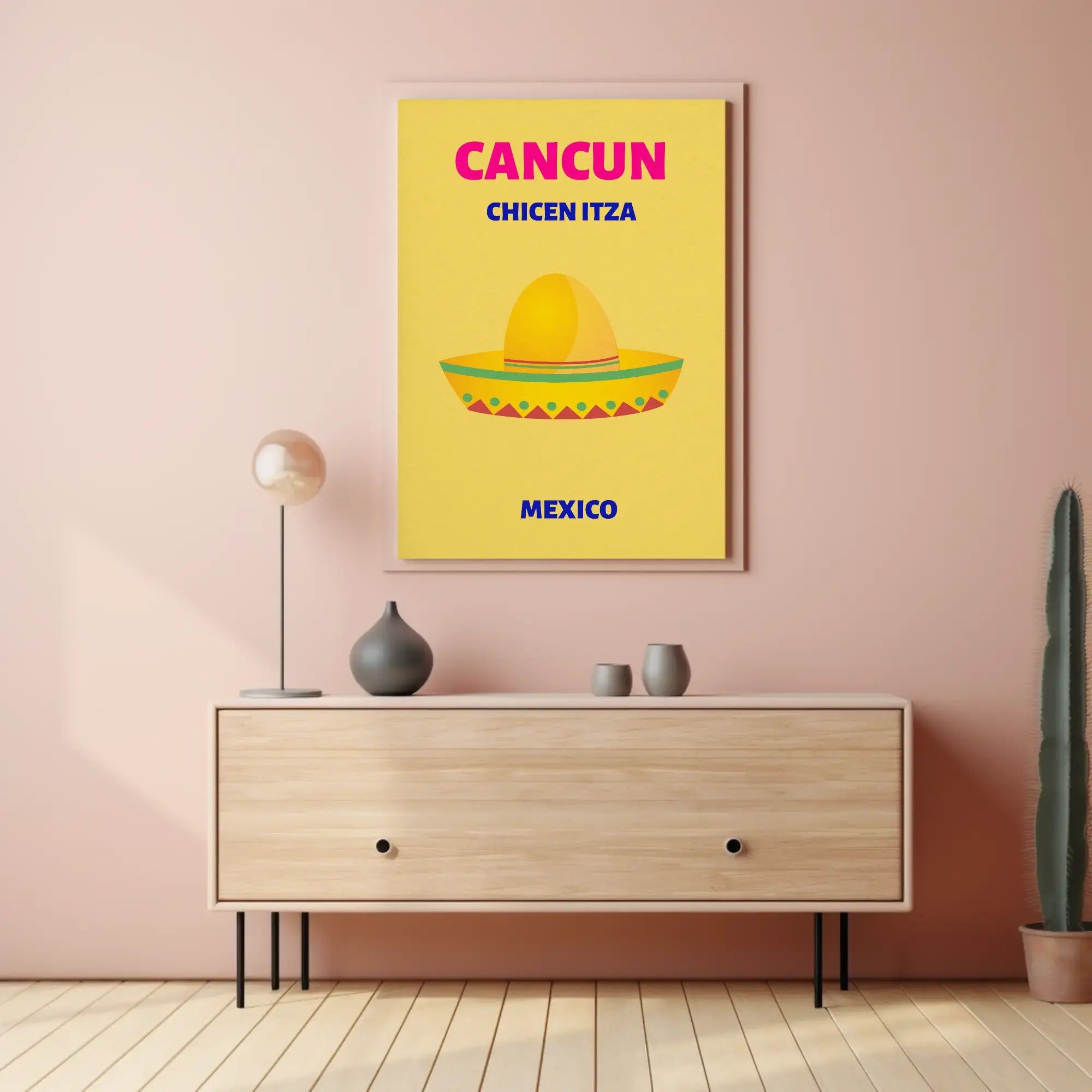 Colorful Mexican Getaway Travel Poster PosterGoat
