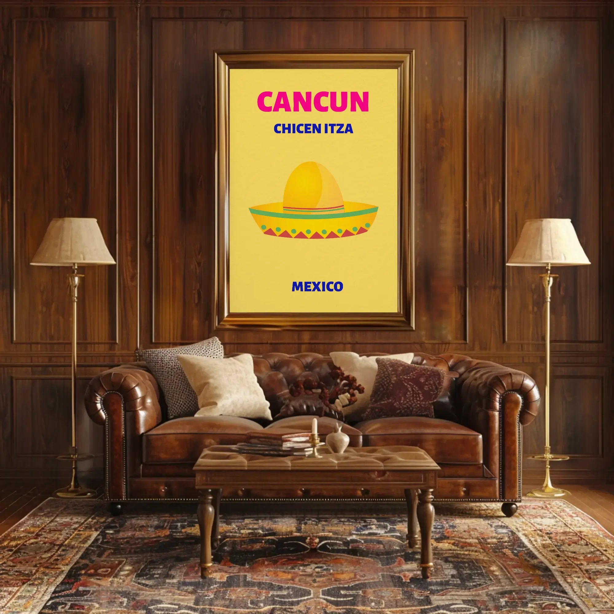 Colorful Mexican Getaway Travel Poster PosterGoat