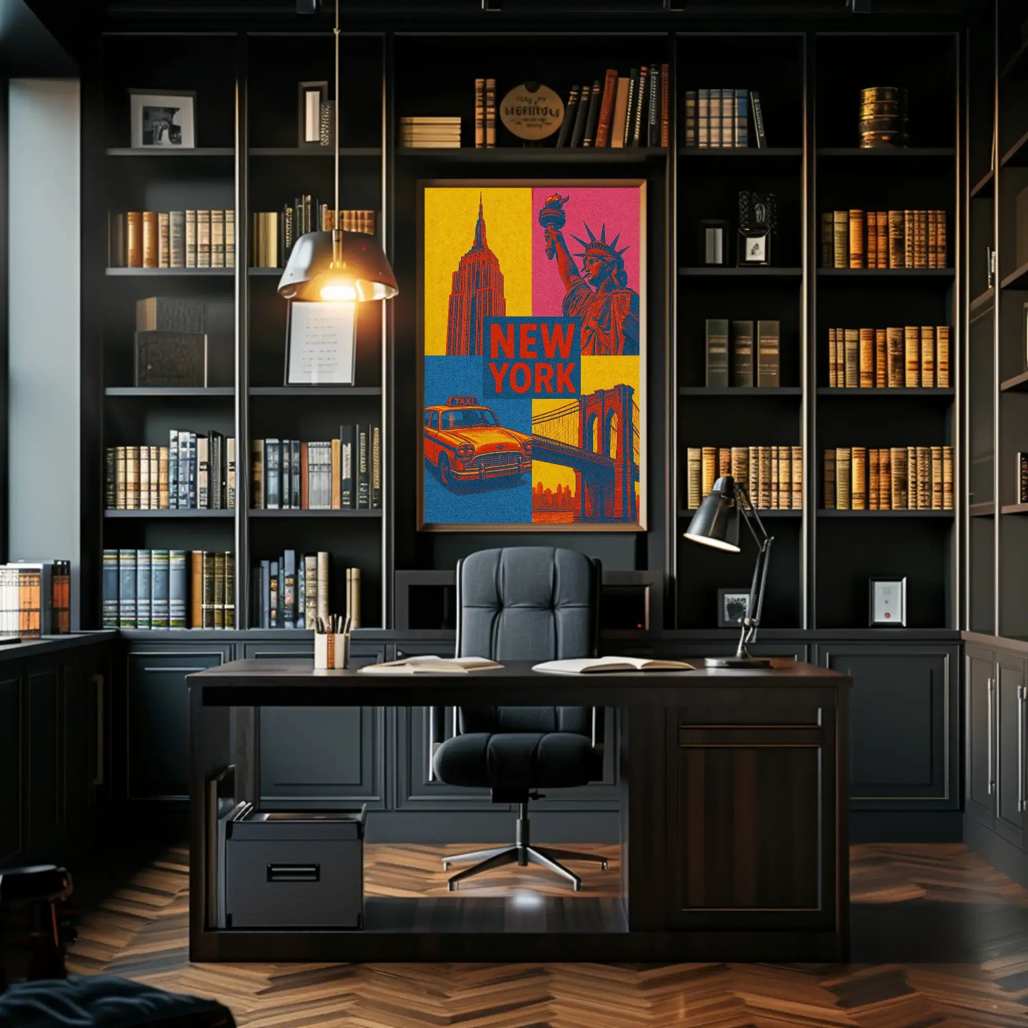 Colorful New York Icons Pop Art Travel Poster PosterGoat