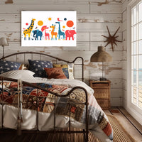 Colorful Safari Animal Adventure Poster PosterGoat