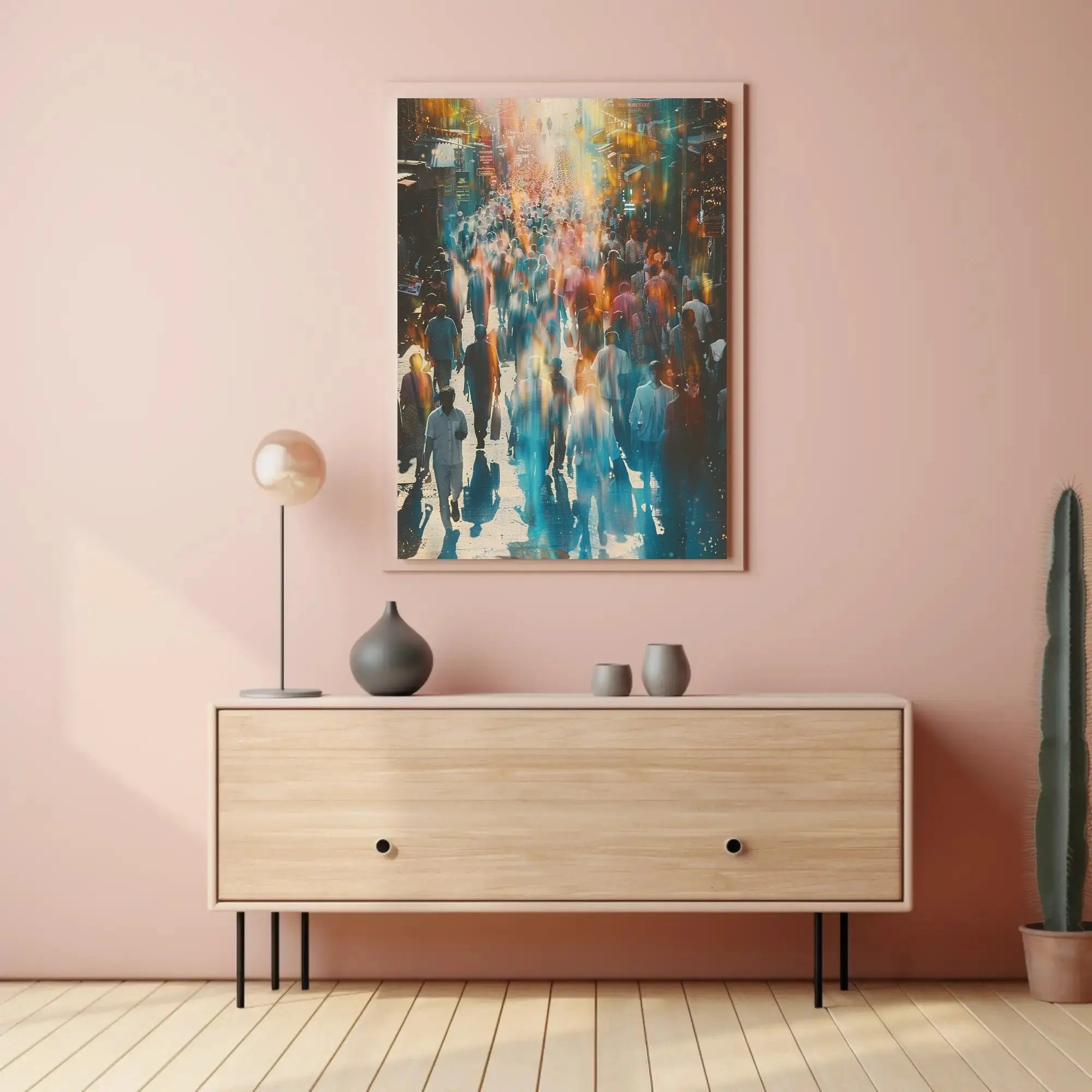 Colorful Urban Energy Street Scene Artistic Poster PosterGoat