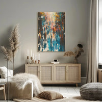 Colorful Urban Energy Street Scene Artistic Poster PosterGoat